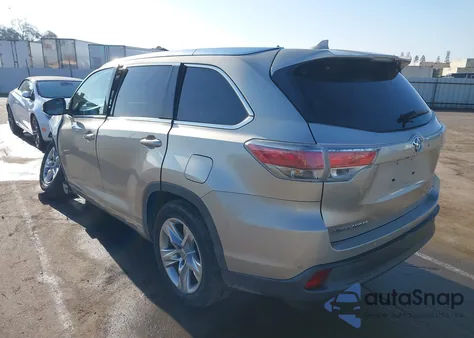 2015 Toyota Highlander Limited V6 z USA, uszkodzony, nr VIN 5TDYKRFH1FS050359